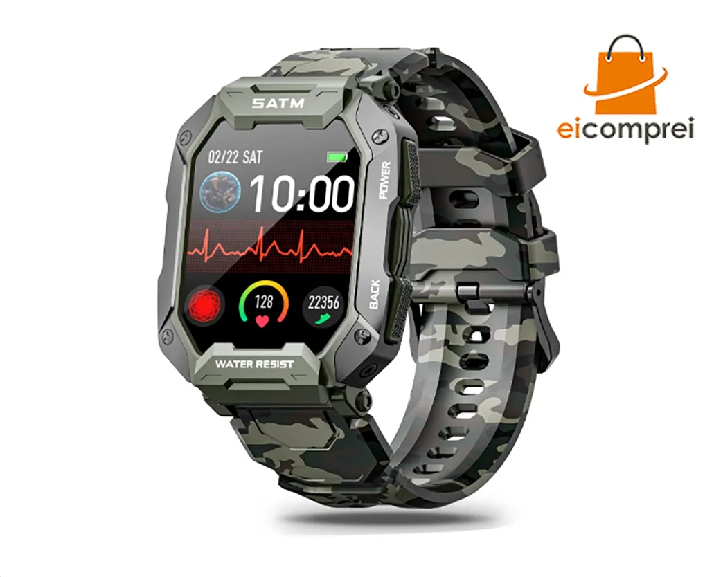 Relógio Smart Watches Case E Pulseira Mililtar Men Importado