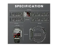 Relógio Smart Watches Case E Pulseira Mililtar Men Importado - Foto 8