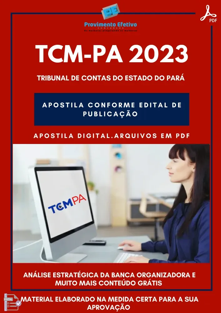 Apostila TCM PA Auditor Controle Externo Área Jurídica 2023 Imagem