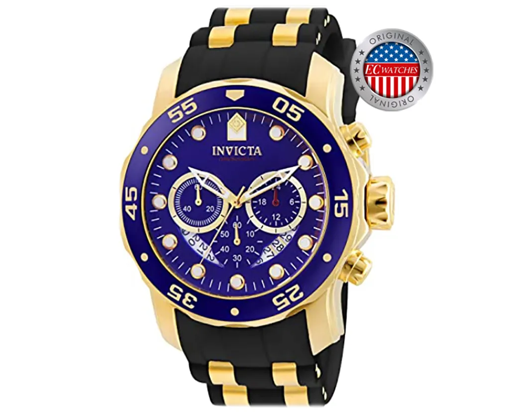 Relógio Invicta Pro Diver Chronograph 6983 Gold 18k Eua