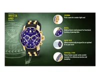 Relógio Invicta Pro Diver Chronograph 6983 Gold 18k Eua - Foto 6