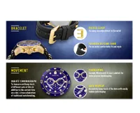 Relógio Invicta Pro Diver Chronograph 6983 Gold 18k Eua + Frete grátis  - Foto 7
