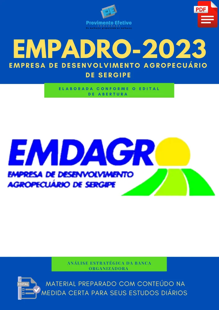 Apostila EMDAGRO 2023 Concurso  Imagem