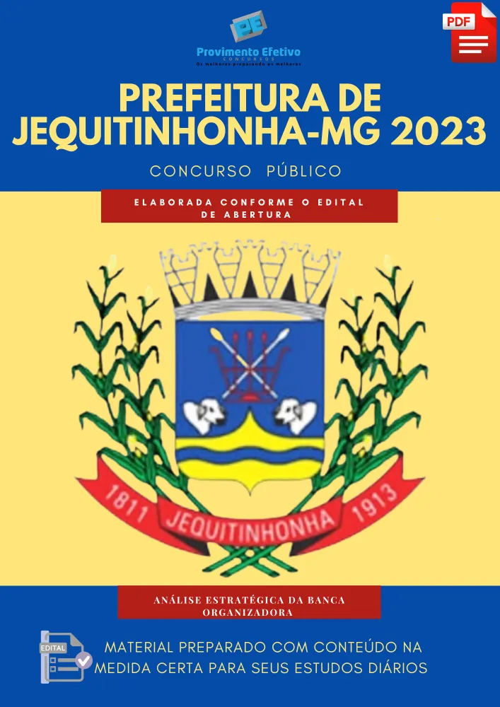 Apostila Pref Jequitinhonha MG 2023 Concurso 