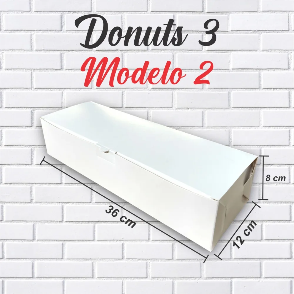 Caixa Para Donuts 3 - Modelo 2 Imagem