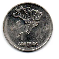 1972 - 1 Cruzeiro - Comemorativa Sesquicentenário da Independência - Moeda Brasil - C/ Danos - Foto 2