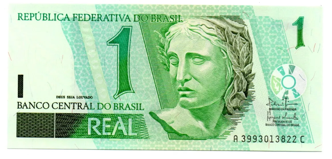 C254 - 1 Real - Data: 2003 - Antonio Palocci Filho / Henrique de Campos Meirelles - AC - ERRO DE IMPRESSÃO - FE
