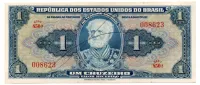 C009 - 1 Cruzeiro - 1° Estampa - Série 850 - Autografada / Assinada a Mão - Marquês de Tamandaré - Data: 1944 - MBC/SOB