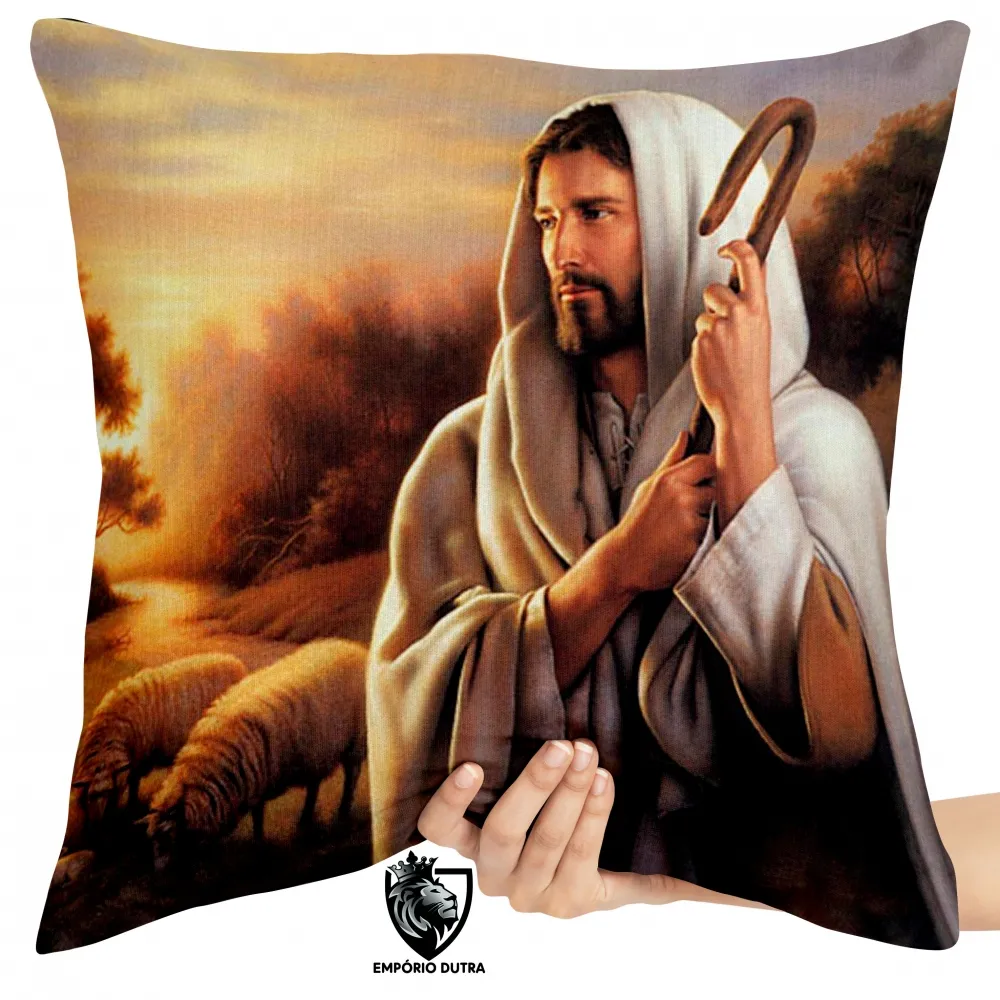 Almofada Jesus Cristo Cajado Imagem