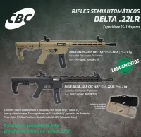 Rifle CBC Delta Semi-automático Calibre 22 - Black - Foto 2