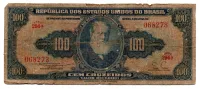 C030 - 100 Cruzeiros - 1° Estampa - Série 294 - Dom Pedro II - Data:1955 - UTG