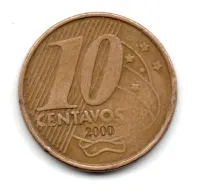 2000 - 10 Centavos - ERRO: Duplicação - Moeda Brasil - Foto 2