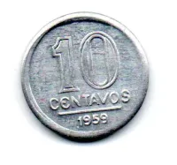1959 - 10 Centavos - Moeda Brasil