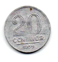 1959 - 20 Centavos - Moeda Brasil