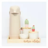 Kit Higiene - 5 peças - Cores - Cactos - Garrafa 1L