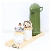 Kit Higiene - 6 peças - Poá - Safari Menina - Leoa + Elefanta - Garrafa 1L - Foto 2