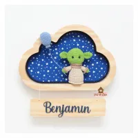 Baby Yoda - Nuvem P - Porta Maternidade - Foto 9