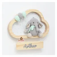 Elefantinho - 3 balões - Nuvem M - Porta Maternidade - Foto 7