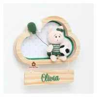 Porquinha com Saia - Futebol - Nuvem P - Porta Maternidade - Foto 14