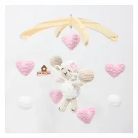 Móbile Ovelha  - Corações + Bolinhas