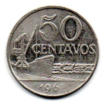 1967 - 50 Centavos - Moeda Brasil - C/ Danos