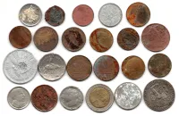 SEM GARANTIA - Lote com 23 Moedas Estrangeiras Gastas C/ Danos - Foto 2