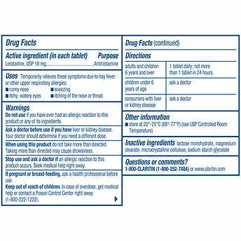 Claritin 10 mg Non-Drowsy 24 Hour, 115 Tablets  - Foto 2