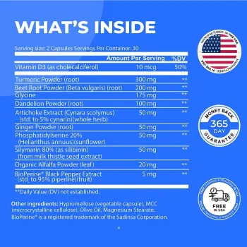 PUREHEALTH RESEARCH  Liver Health Formula – Cleanse Detox & Repair –  Healthy Liver Support  - Foto 2