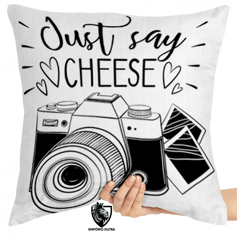 Almofada Just say cheese fotografia fotografo Imagem