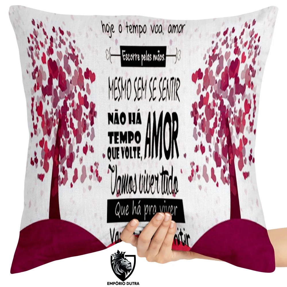 Almofada Árvore o tempo voa amor