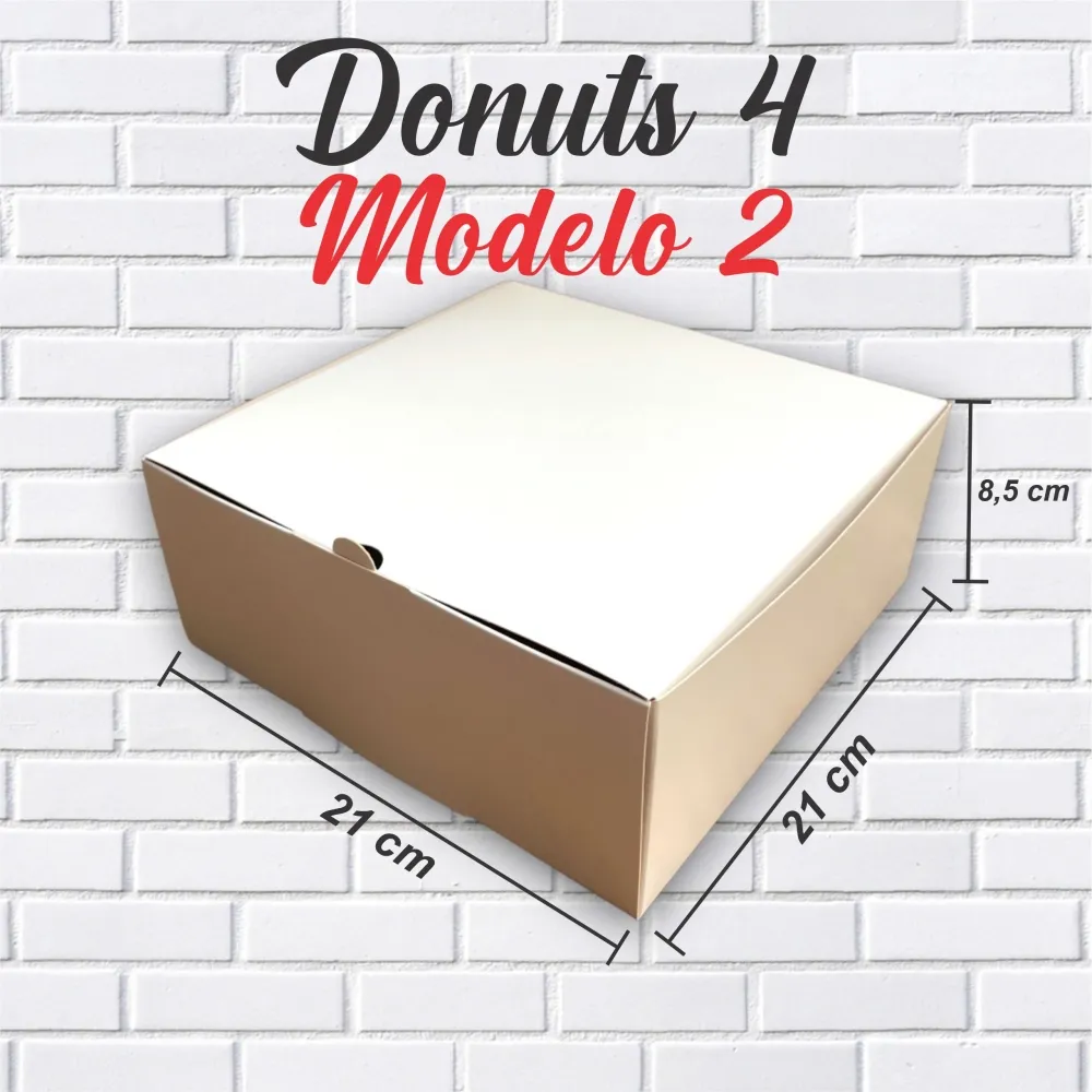 Caixa para Donuts 4 - Modelo 2