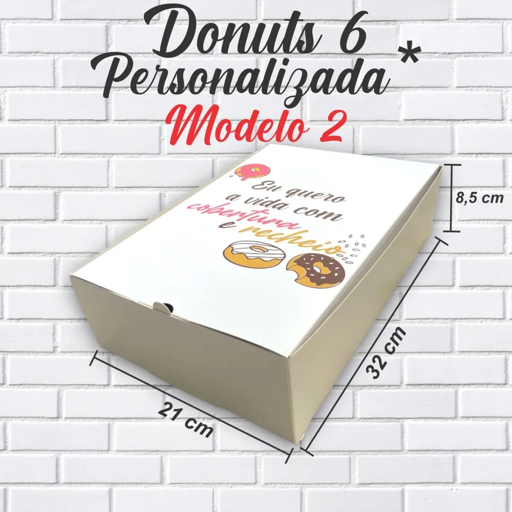 Caixa para Donuts 6 - Modelo 2 - Personalizada* Imagem