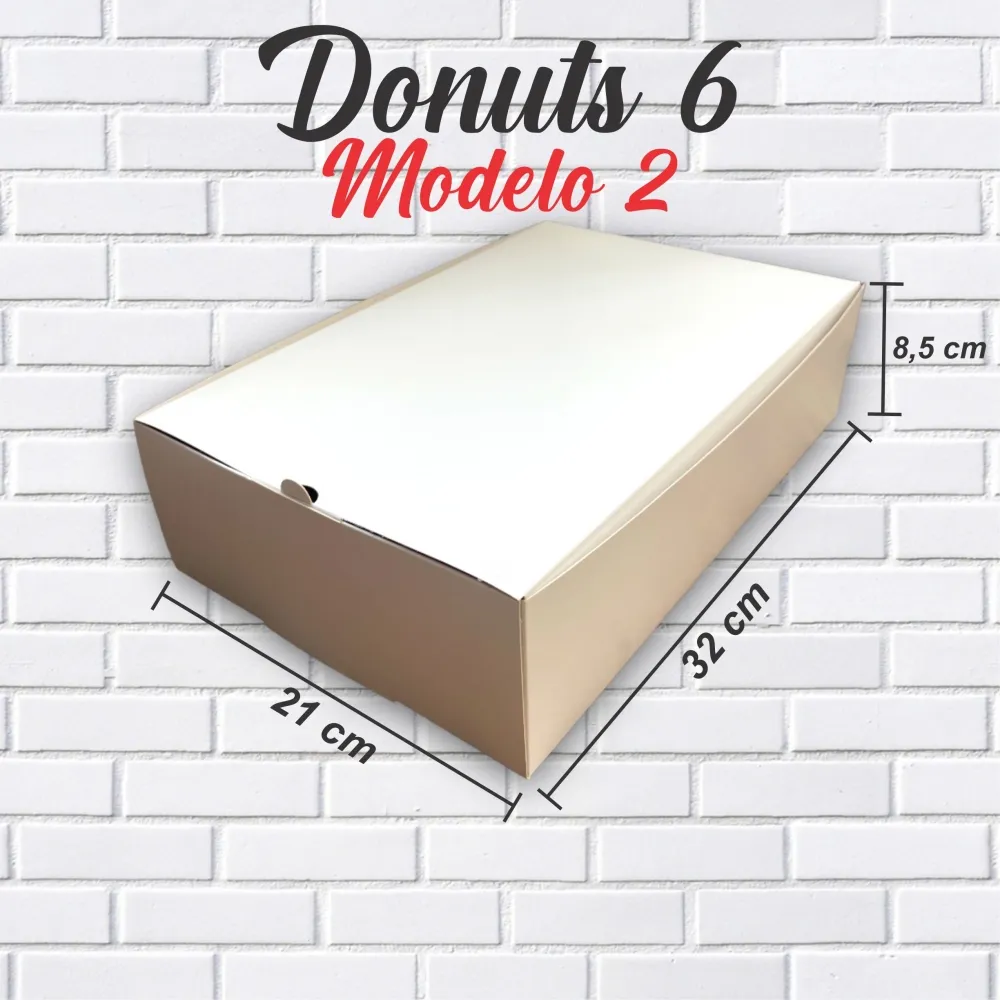 Caixa para Donuts 6 - Modelo 2 Imagem