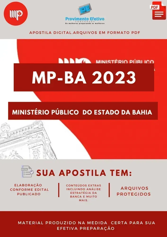 Apostila MP BA 2023 Analista Técnico Engenharia Civil