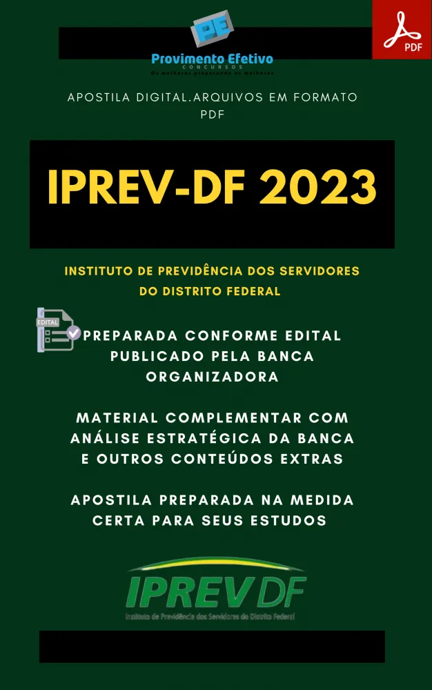 Apostila IPREV DF 2023 Especialista Atuária Imagem