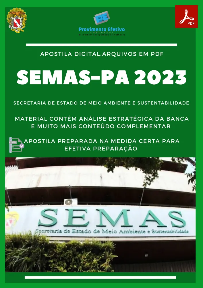 Apostila SEMAS PA 2023 Assistente Administrativo