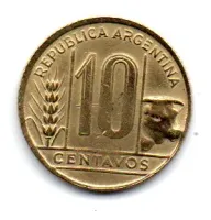 Argentina - 1949 - 10 Centavos - Polida - Foto 2