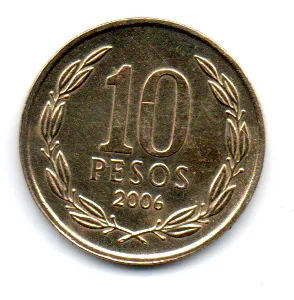 Chile - 2006 - 10 Pesos - Polida