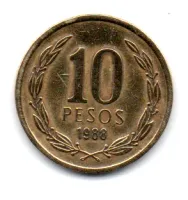 Chile - 1988 - 10 Pesos - Polida