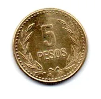 Colômbia - 1990 - 5 Pesos - Polida - Foto 2