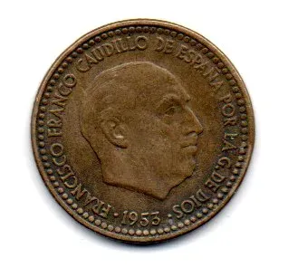Espanha - 1963 - 1 Peseta (Data dentro das Estrelas) Imagem
