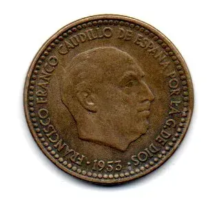 Espanha - 1963 - 1 Peseta (Data dentro das Estrelas)