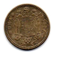 Espanha - 1966 - 1 Peseta (Data dentro das Estrelas) - Foto 2
