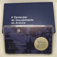Moeda de Prata 500 Anos Do Descobrimento Da América