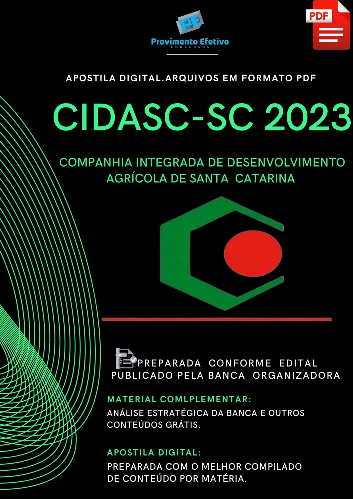 Apostila CIDASC SC 2023 Analista Tecnologia da Informação
