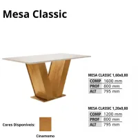 Mesa Classic 1,20 x 80 MDF com tampo vidro 4 cadeiras madeira maciça - Foto 4