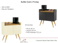 Buffet Gold 2 Portas 81 cm