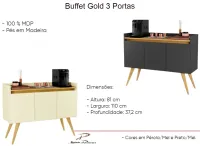 Buffet Gold 3 Portas 110 cm