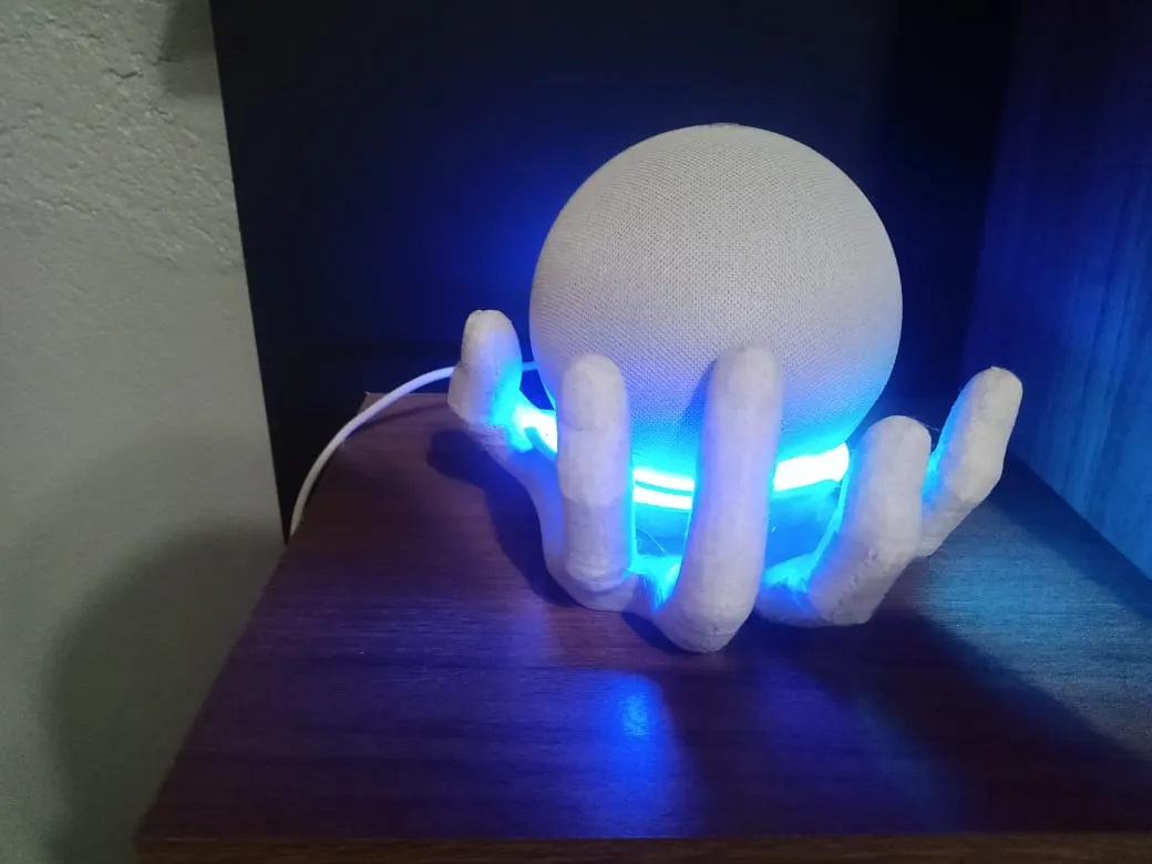 Suporte De Mesa Alexa Echo Dot 4ª Geração Mãos  Imagem
