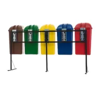 Conjunto Coleta Seletiva Gruplast  50 Litros  com 5 Lixeiras - Foto 2